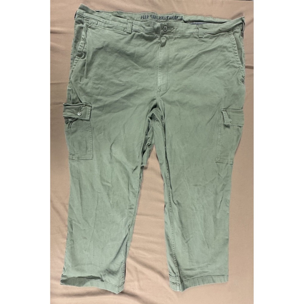 Duluth Trading Pants 46 X 32 Relaxed Flex Ballroom Durable Material Green Khaki